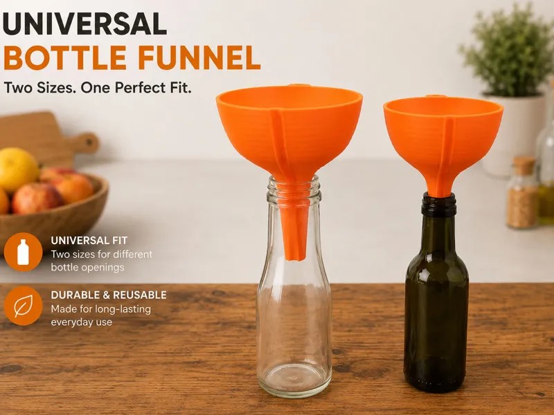 Universal Bottle Funnel – Two Sizes