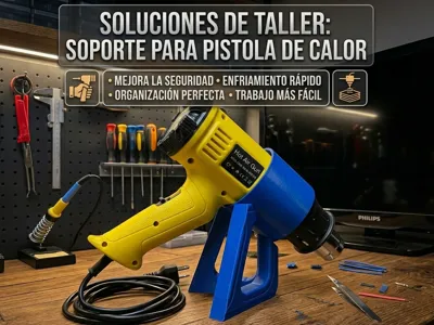 Heat gun support base 