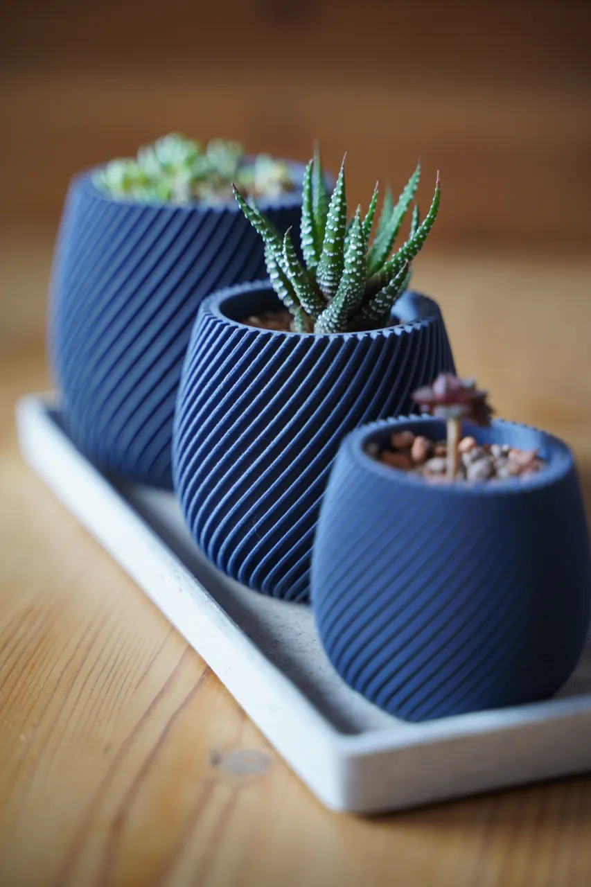Modern spiral planter view 2