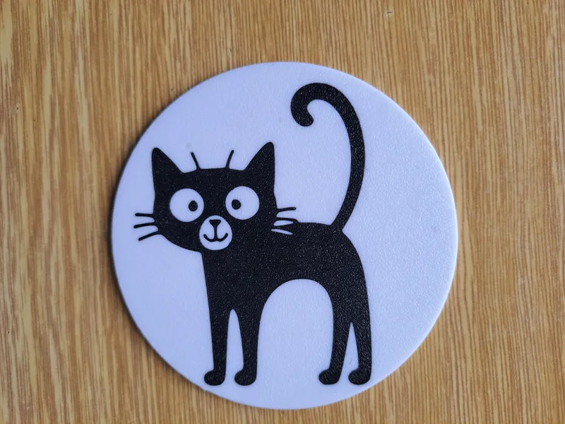 Cat Pose Coaster #3 – Curious Standing Cat