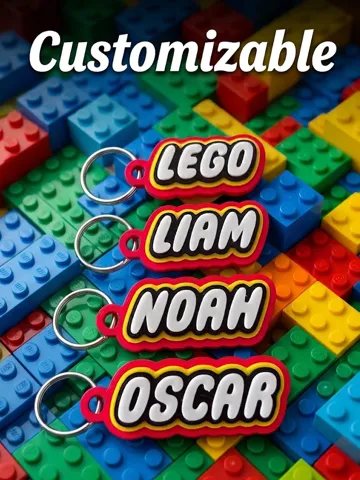 Llavero de nombre con contorno de colores — vista de referencia 2