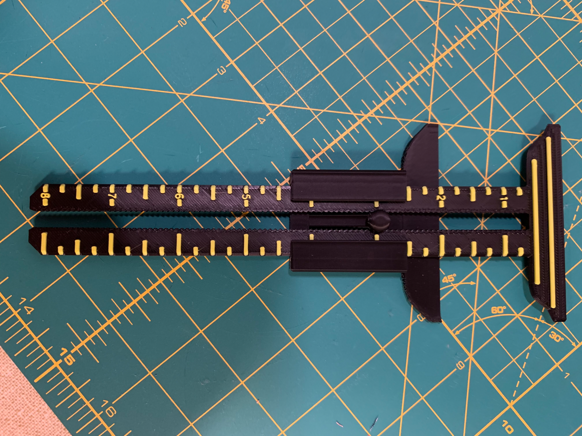 Inch and Metric Sewing Edge Ruler with Lock