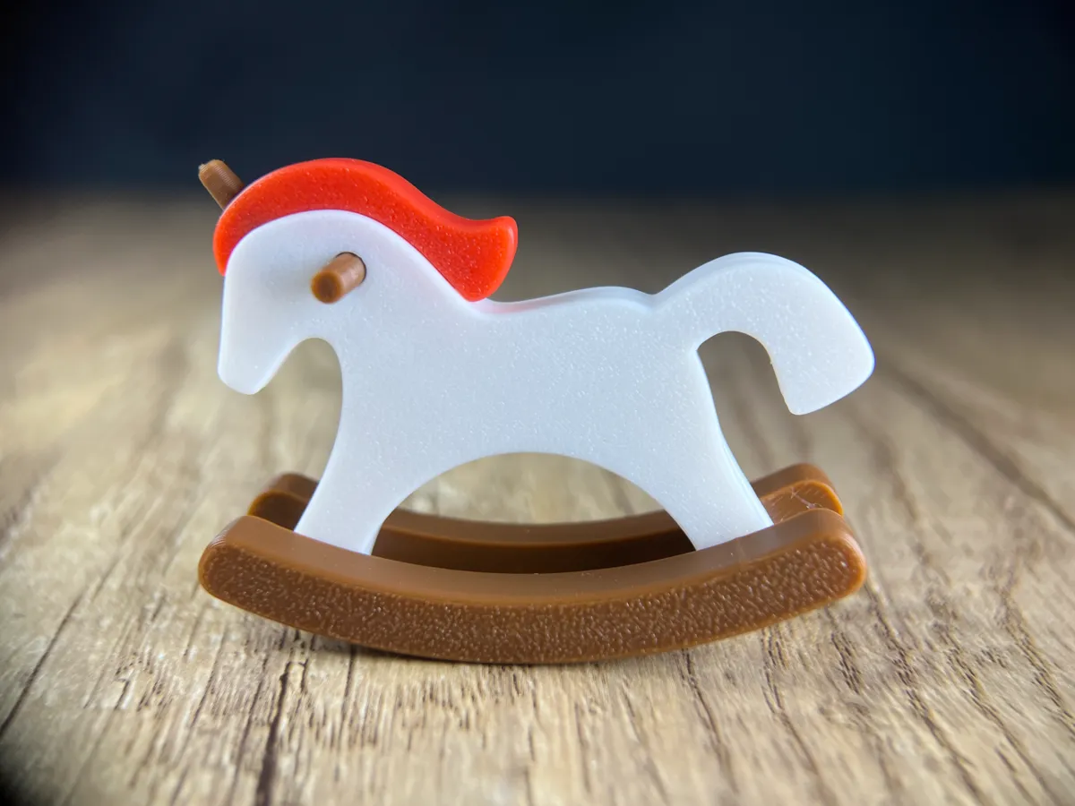 Moveable Rocking Desk Toy Redhead Rocking Horse Office Desk Toy Fidget Toy Children's Assembly ...