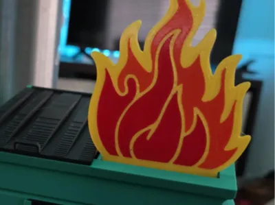 resized dumpster flame