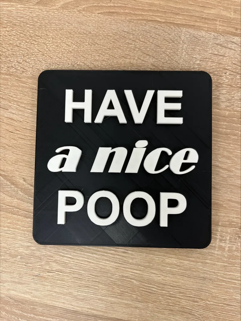Toliet funny sign, have a nice poop - wall art