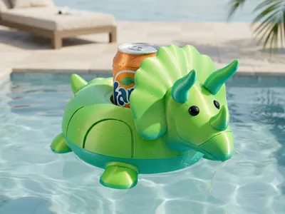 Triceratops Drink Float|Prehistoric Pool Companion