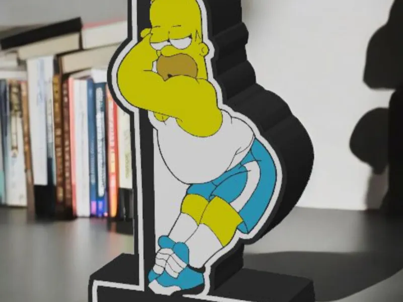Pole dancing Homer lightbox