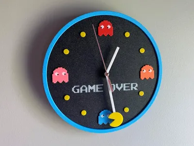 Retro Gaming "Game Over" Wall Clock (AMS Required)