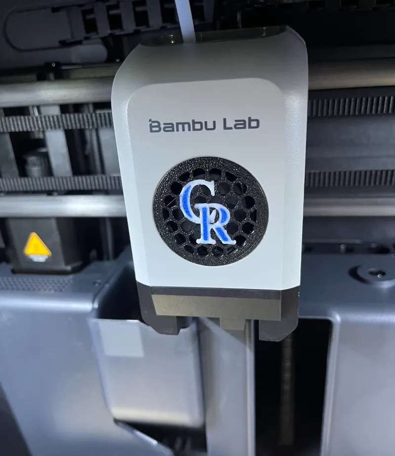 Colorado Rockies Fan Cover for Bambu Lab P1S