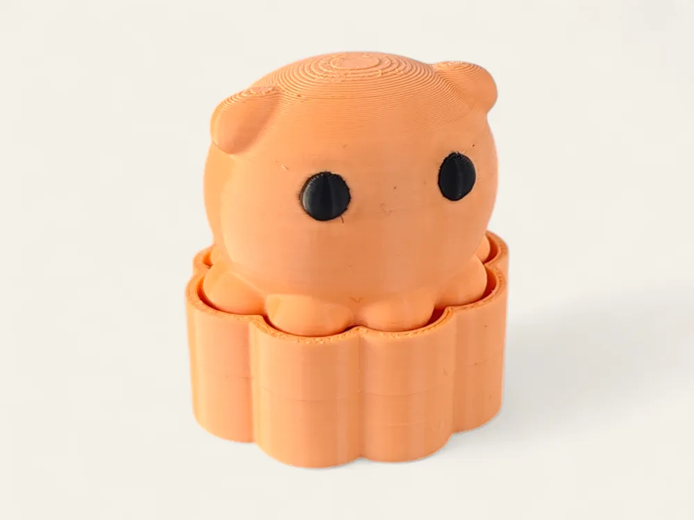 Button Octopus Box Clicker Cute Octopus Clicker - Colorful Options - Free 3D Print Model - MakerWorld