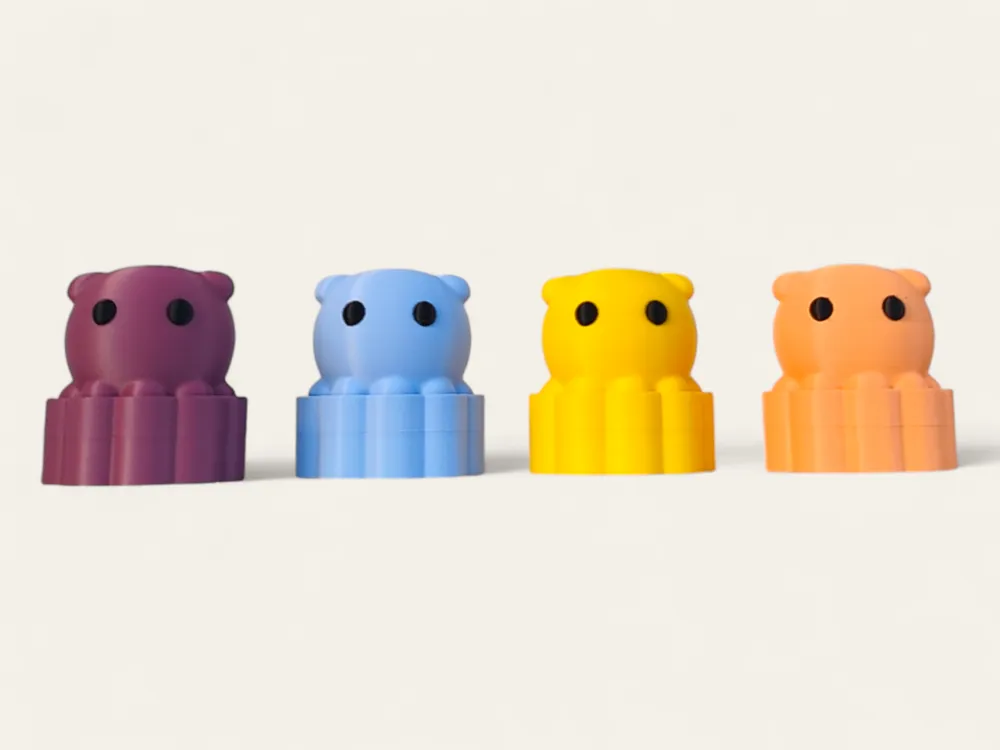 Button Octopus Box Clicker Cute Octopus Clicker - Colorful Options - Free 3D Print Model - MakerWorld