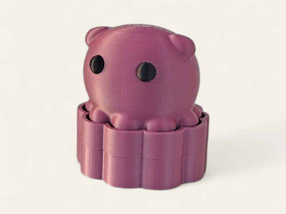 Button Octopus Box Clicker Cute Octopus Clicker - Colorful Options - Free 3D Print Model - MakerWorld