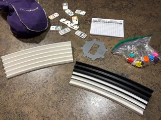 Mexican Train Domino Game Rack