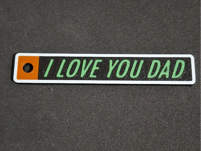 I Love You Dad – Keychain Tag