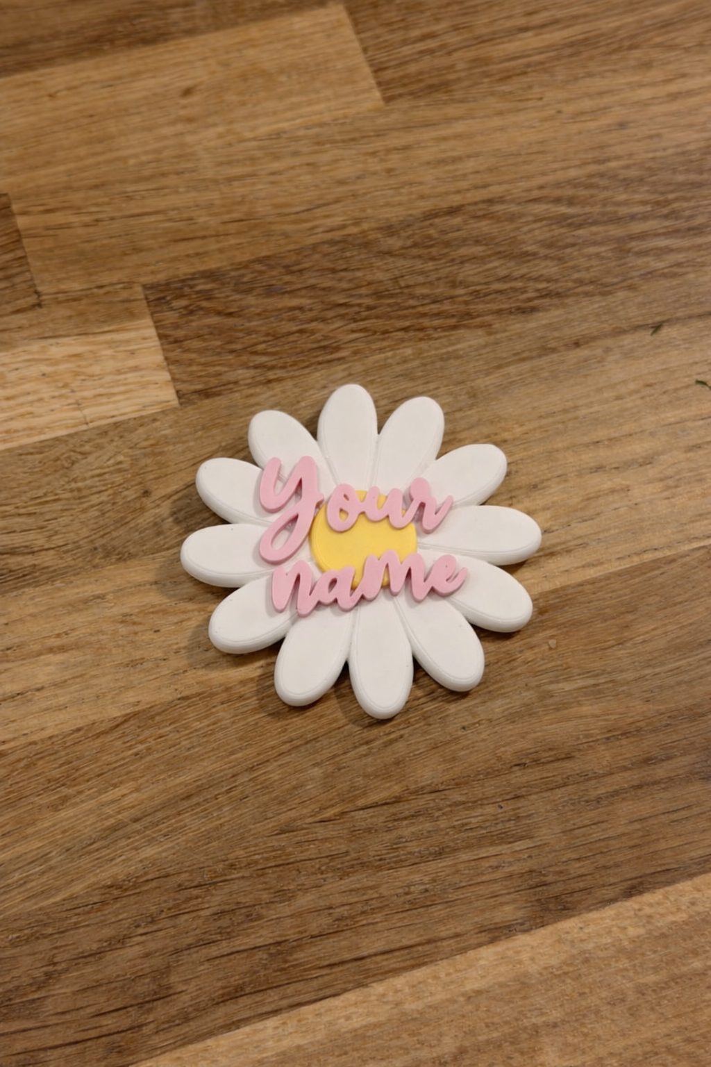 Miniatura 2 do modelo 3D Daisy Flower Customisable Name Keychain, Bagcharm