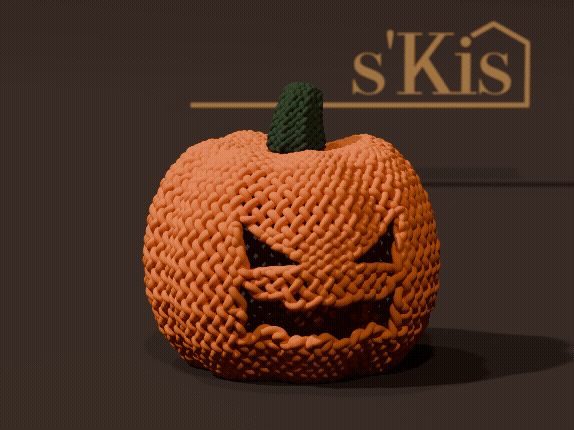 Halloween Kürbis mit Flechtmuster