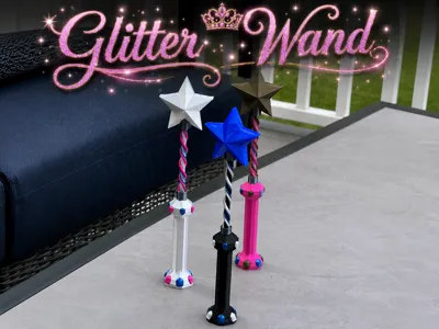 Glitter Wand - Star Top