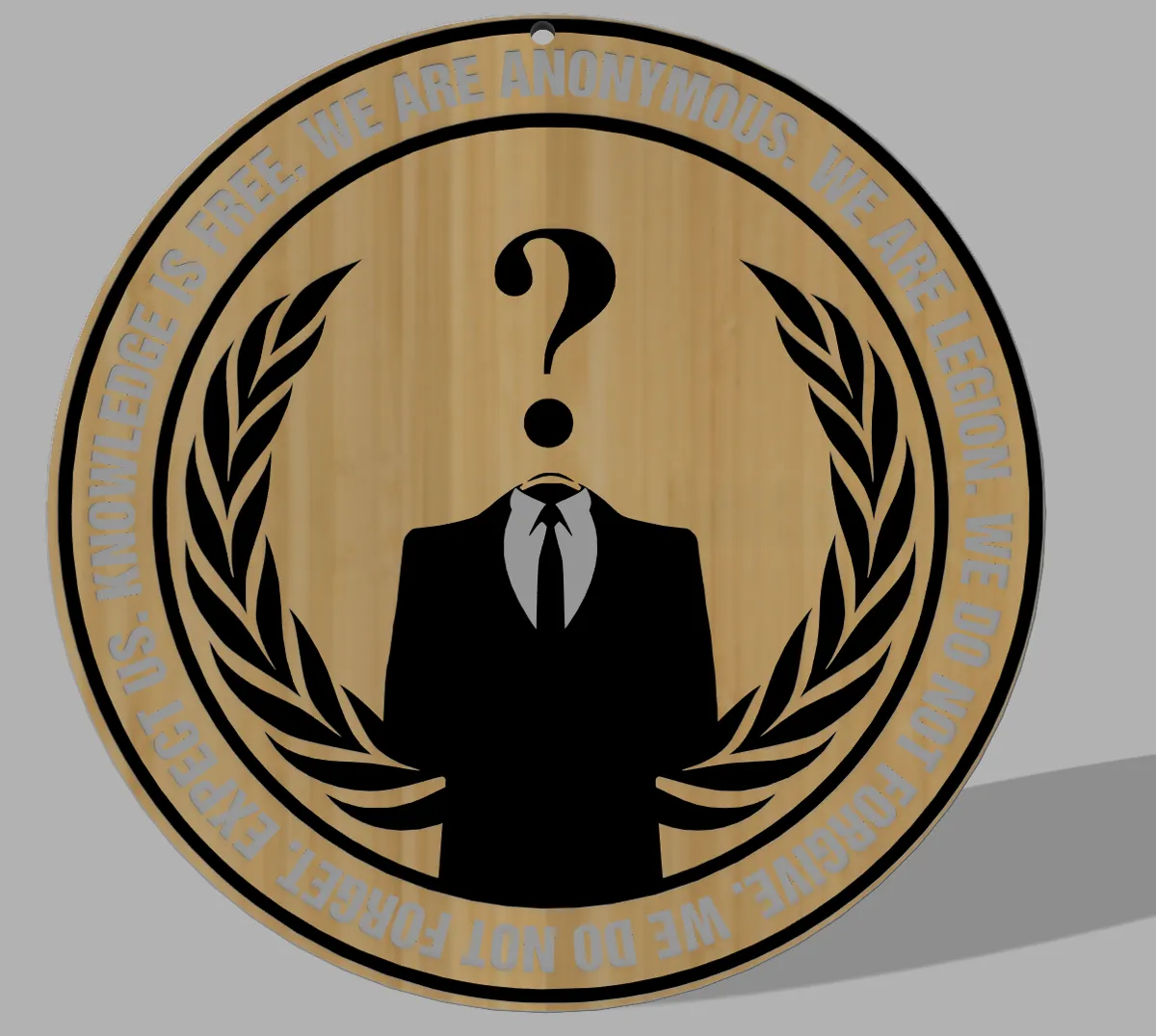 Anonymous Wall-Hanging - Free 3D Print Model - MakerWorld