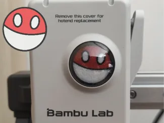 Extruder wheel A1 / A1 mini Polandball Countryball