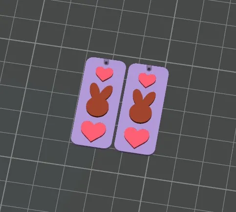 Bunny Easter Earrings view 3