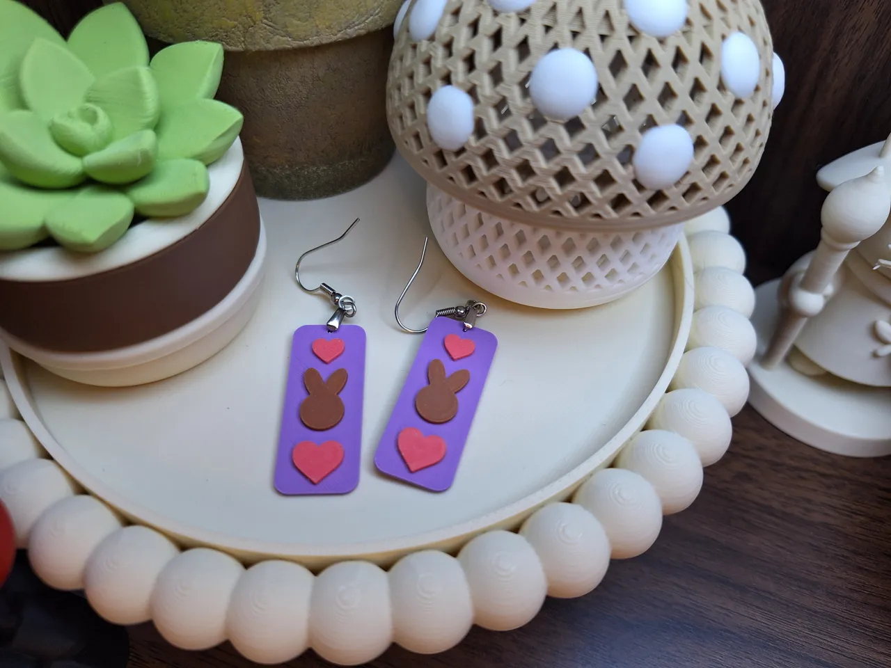 Bunny Easter Earrings view 2