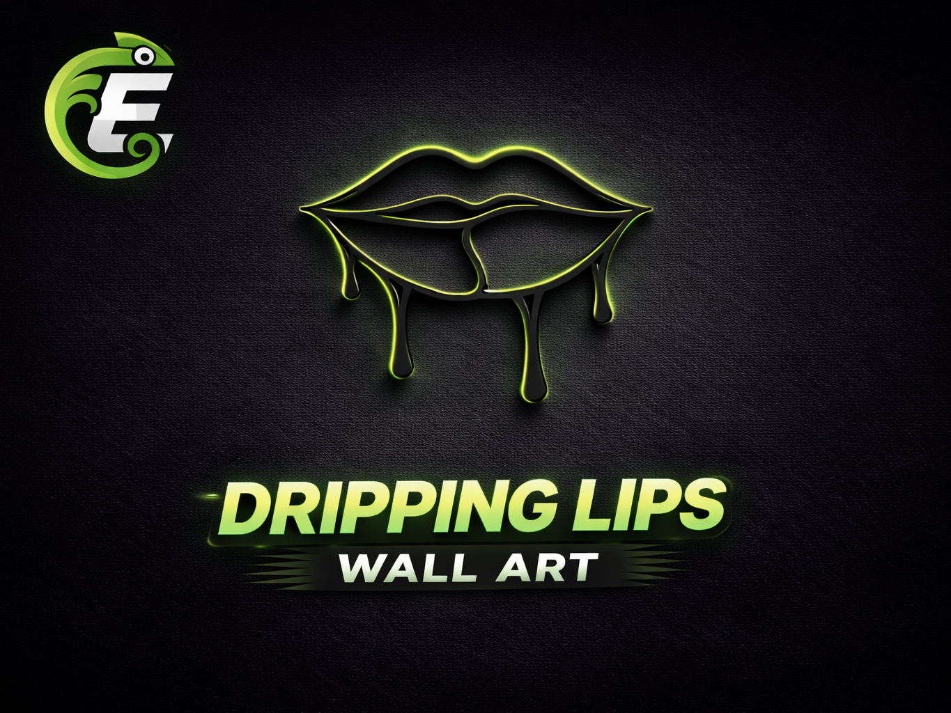 Dripping Lips Wall Art