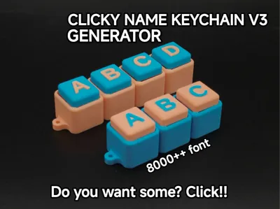 CLICKY NAME KEYCHAIN V3
