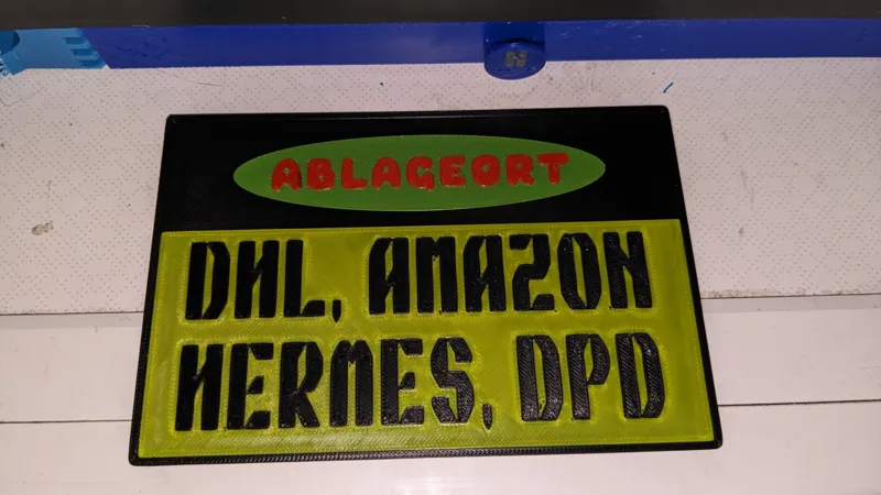 Für die Packetdienste! DA ist der ABLAGEORT!