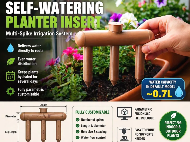 Self-Watering Insert for Window Planter Box