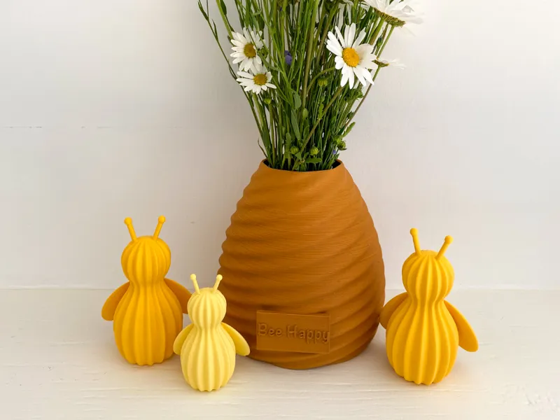 "Bee Happy" Hive Vase 