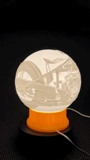 Lampe lithophanie moto Indian 101 Scout