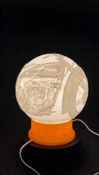 Lampe lithophanie moto Indian 101 Scout — photo 3