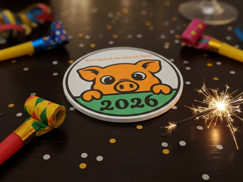 Untersetzer" Glücksschwein 2026"