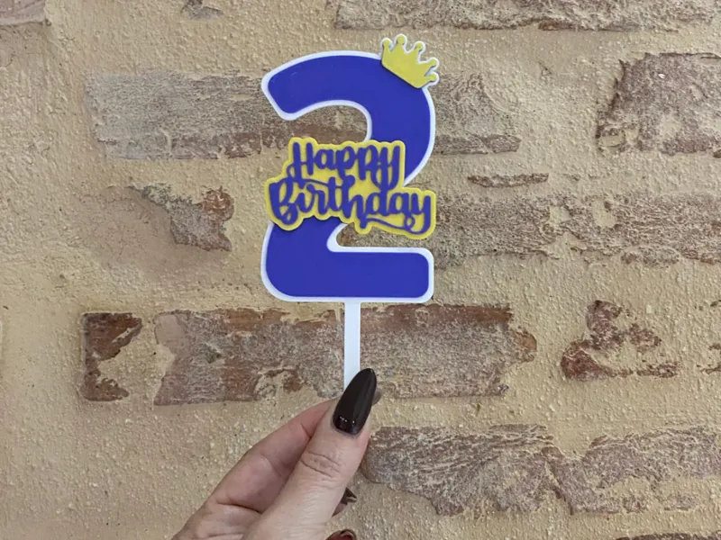 Cake topper for the 2nd Birthday