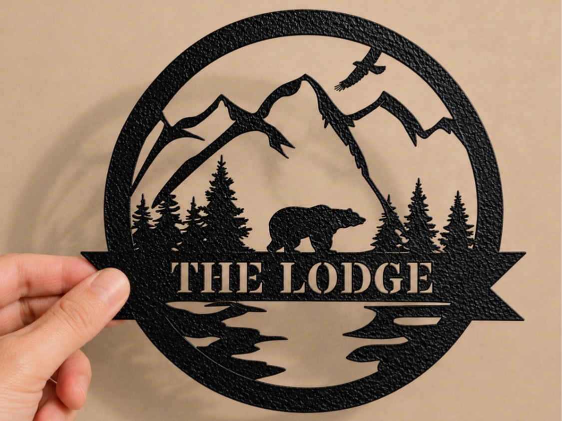 Mountain Lodge Wall Art – Rustic Cabin Decor