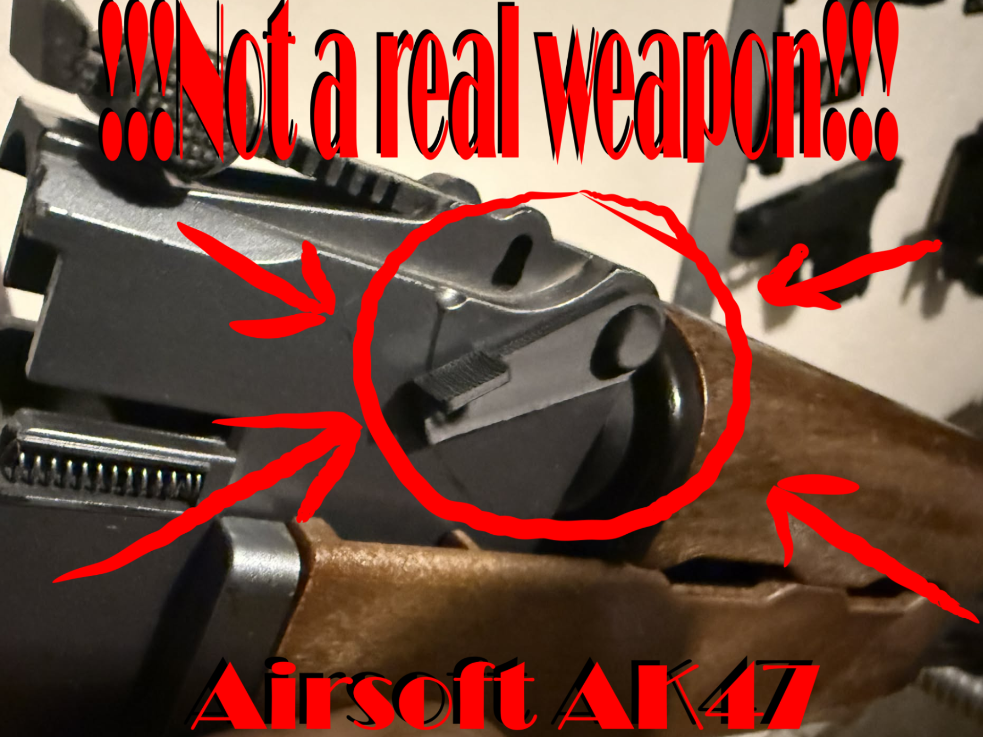 Airsoft AK 47, AK 74 front sight lock