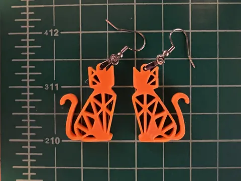 "Cat 2" Earrings - Modified view 2