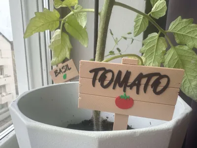 Plant Markers - Wooden sign style