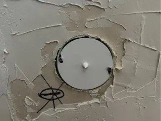 Round electrical box wall marker and protector