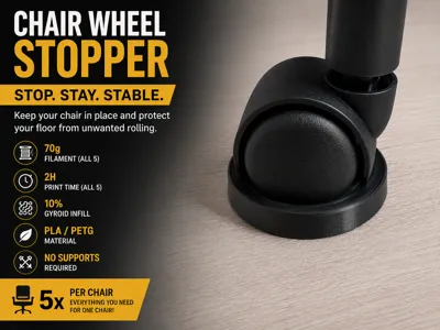 Chair wheel stopper