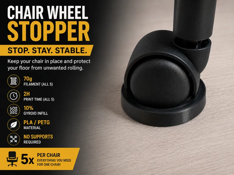 Chair wheel stopper