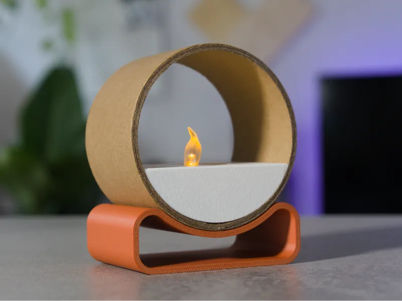 Wavy recycled spool - Tea Light