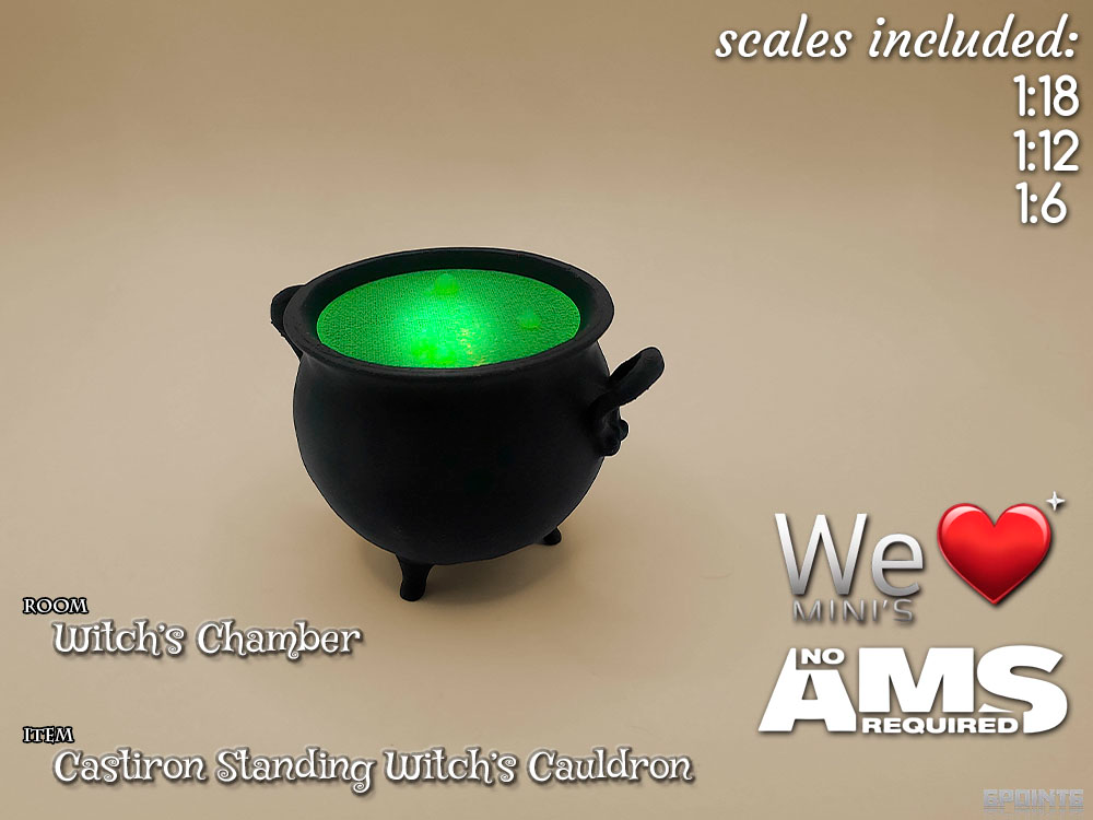 WLM - Castiron Standing Witch's Cauldron