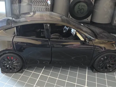 Wheel Chock for Tesla Model Y – Diecast Model Car