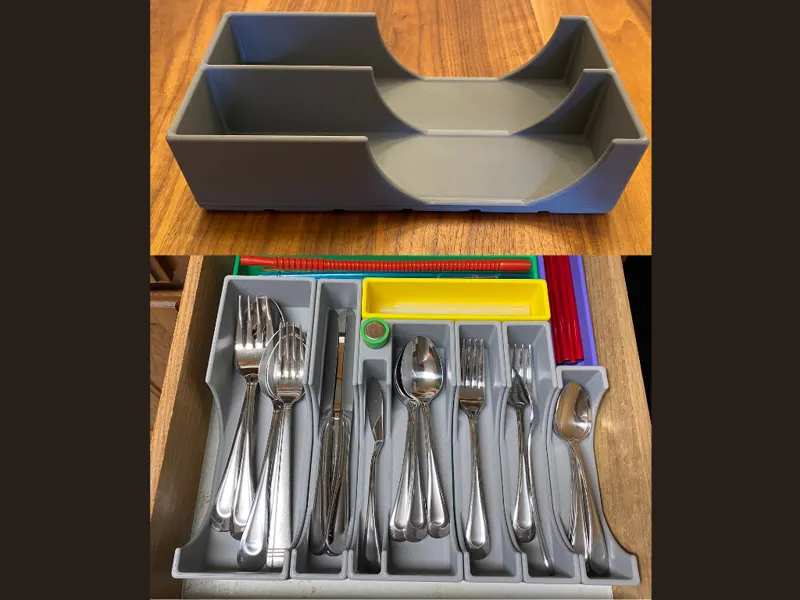 6x3x60mm Gridfinity Silverware Tray Middle Wall
