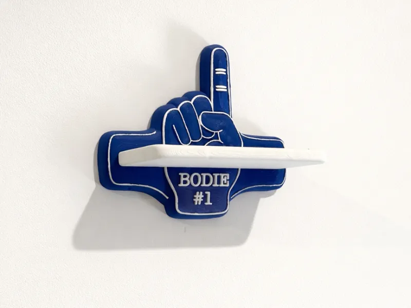 Foam Finger Shelf – Editable Name + Number
