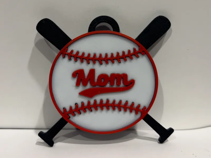 Baseball Mom Keychain