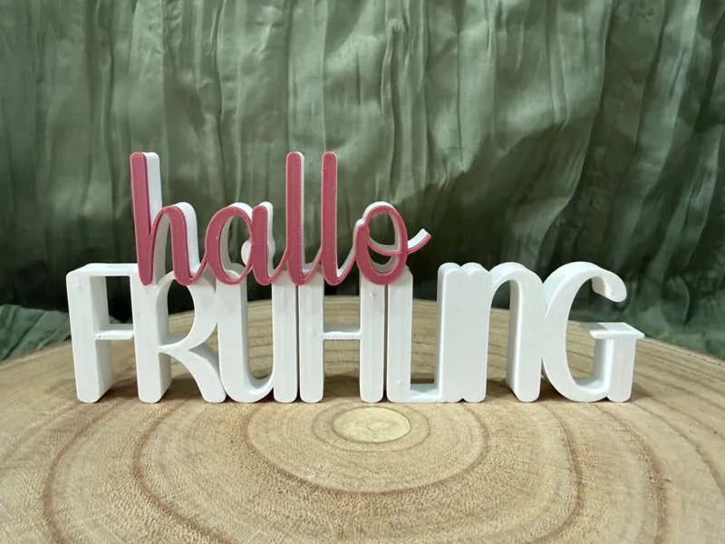 Schriftzug Hallo Frühling
