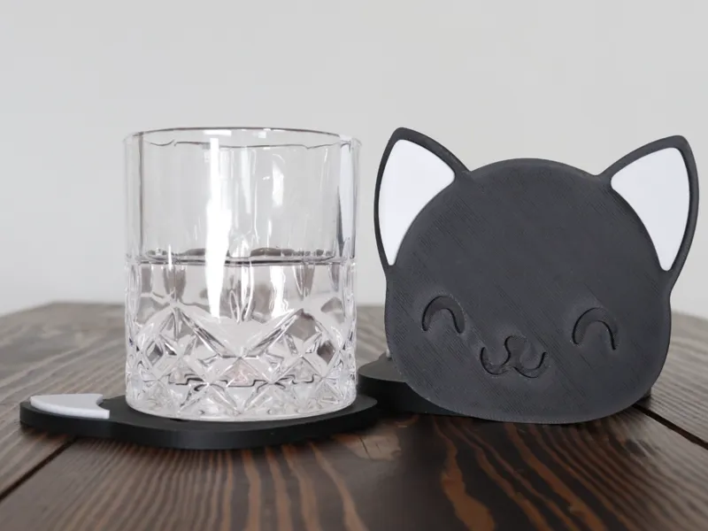 Cute Cat Head Coasters