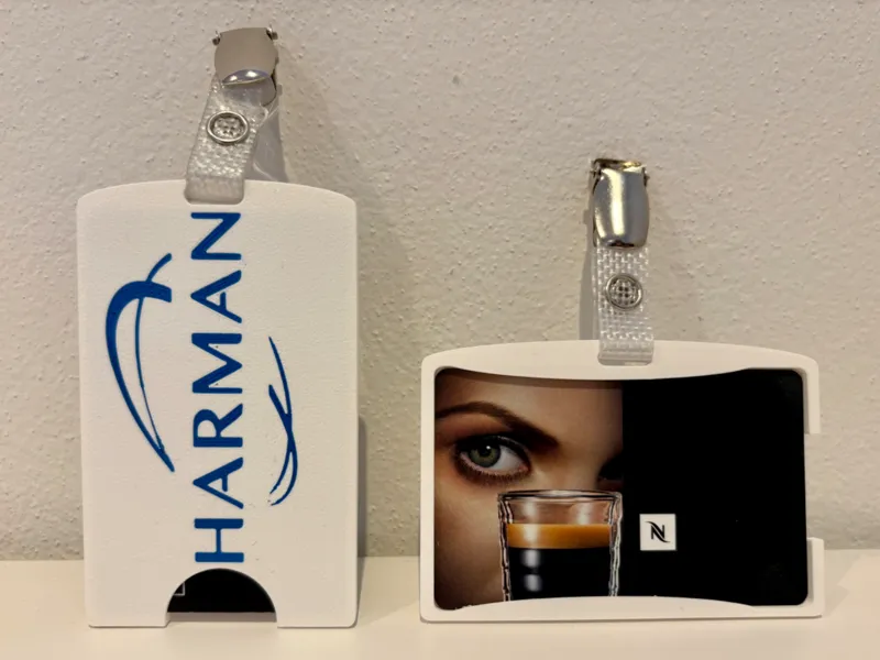 Custom Logo ID Kartenhalter – Hoch- & Querformat